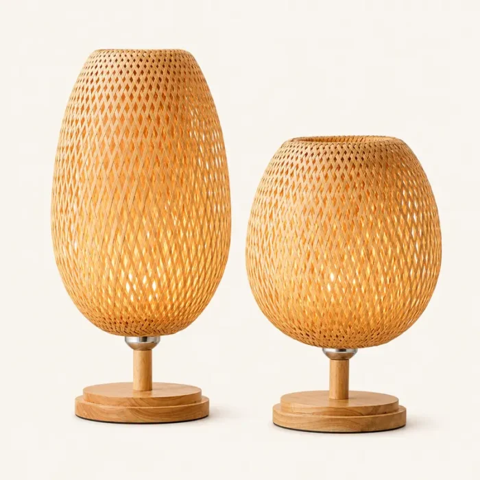 Rattan Bedside Table Lamp T7-001
