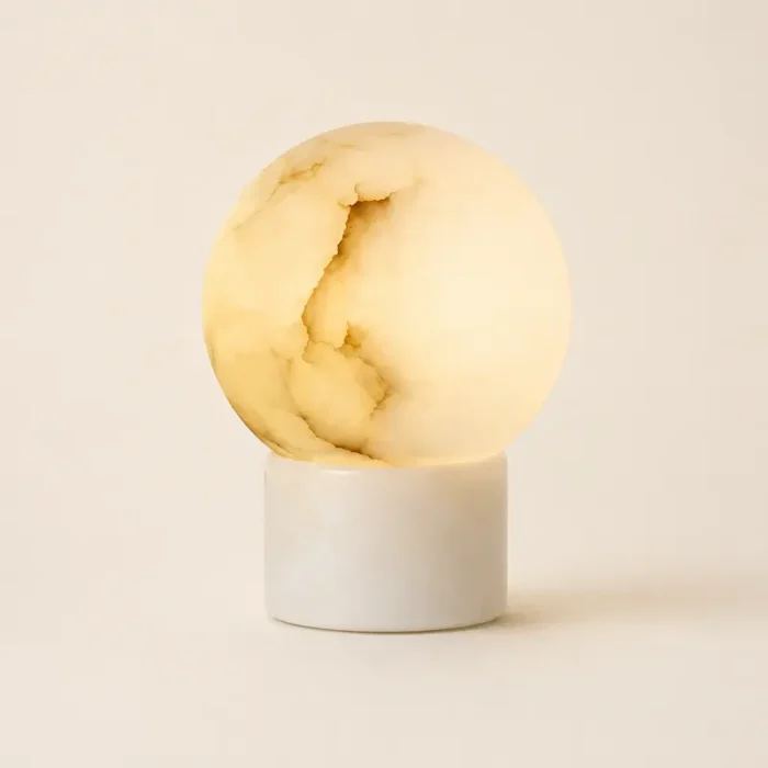 Small Alabaster Table Lamp-T9-006