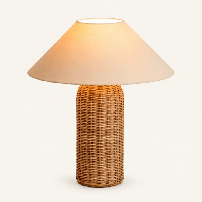 Tall Rattan Table Lamp T7-006