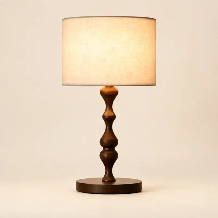 Tall wooden table lamp T3028