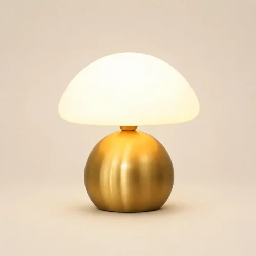 Vintage Brass Mushroom Lamp T17-016