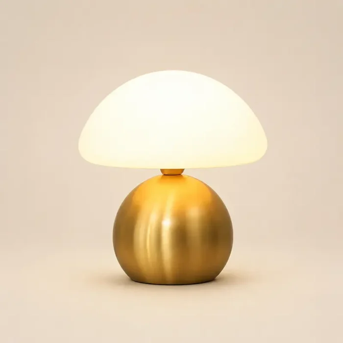 Vintage Brass Mushroom Lamp T17-016