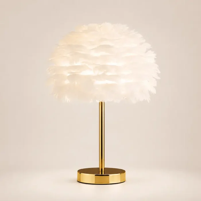 White Feather Table Lamp T10-004