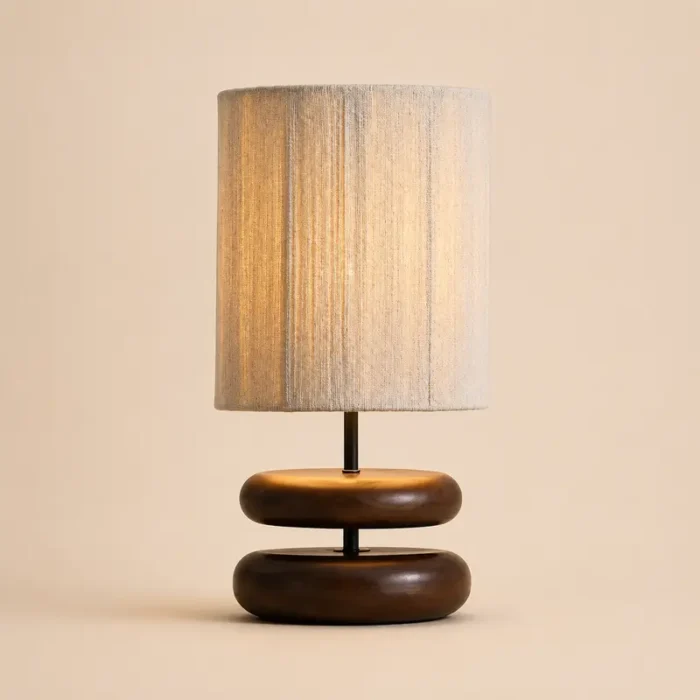 Wooden side lamp T3024