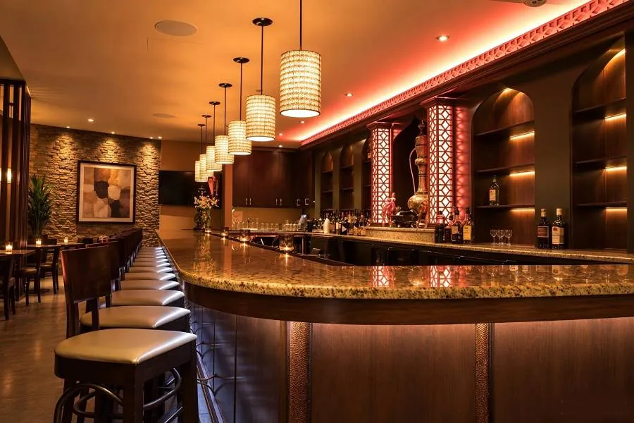 Bar Counter Pendant Arrangement