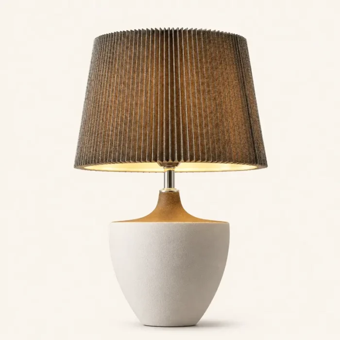 Beige ceramic table lamp T2006