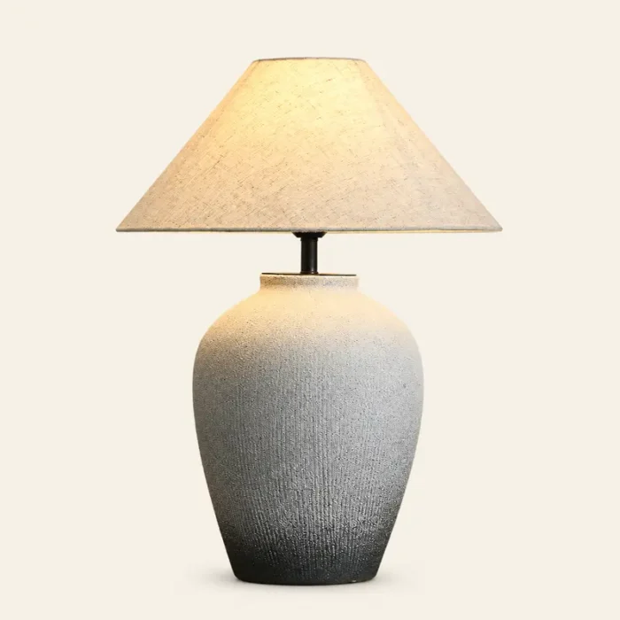 Grey ceramic table lamp T2009