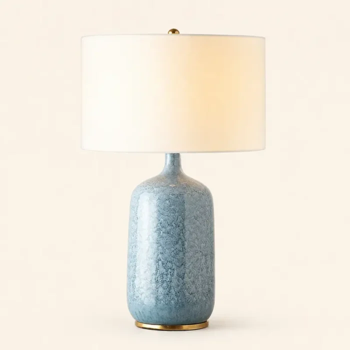 Light blue ceramic lamp T2005