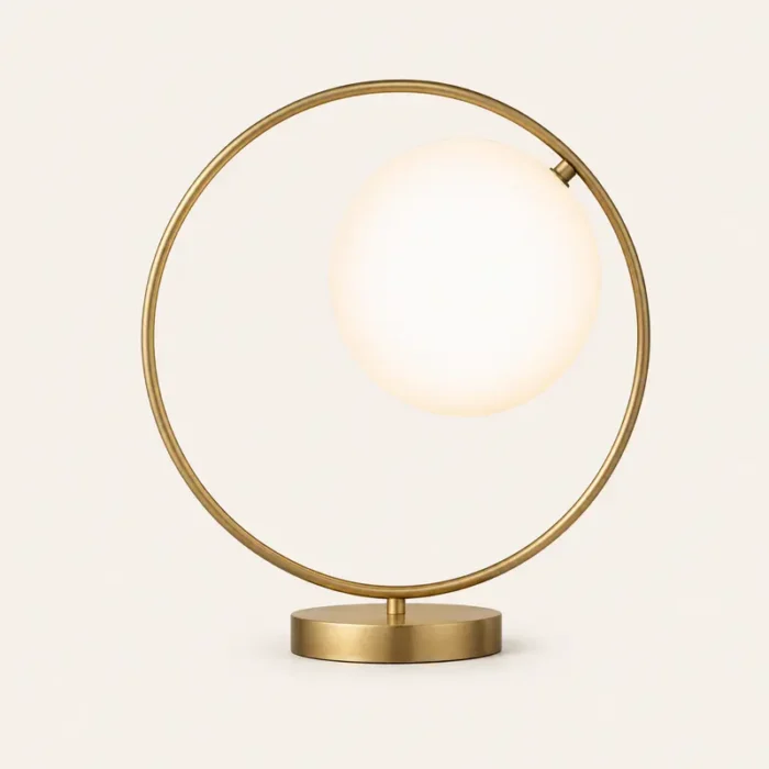 Round Brass Table Lamp T2-023
