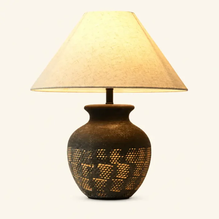 Rustic ceramic table lamp T2020