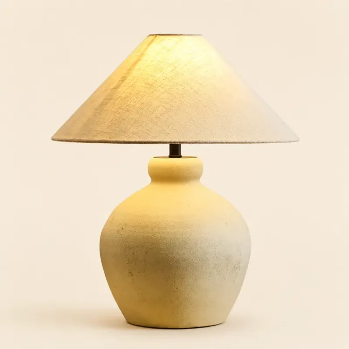 Yellow ceramic Table lamp T2008