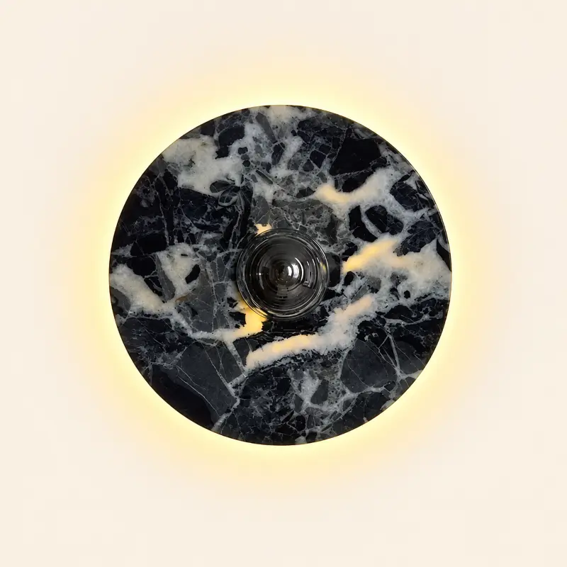 black marble wall sconce W2-002